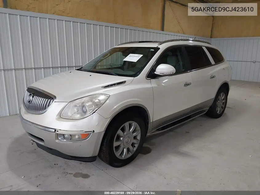2012 BUICK ENCLAVE VIN 5GAKRCED9CJ423610 — фото 2