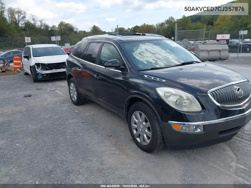 BUICK ENCLAVE 2012, VIN 5GAKVCED7CJ357876
