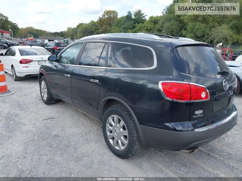 2012 BUICK ENCLAVE VIN 5GAKVCED7CJ357876 — фото 3