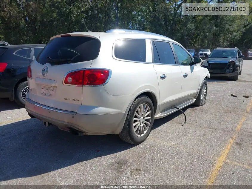 2012 BUICK ENCLAVE VIN 5GAKRCED5CJ278100 — фото 4
