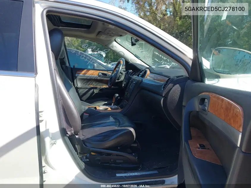 2012 BUICK ENCLAVE VIN 5GAKRCED5CJ278100 — фото 5
