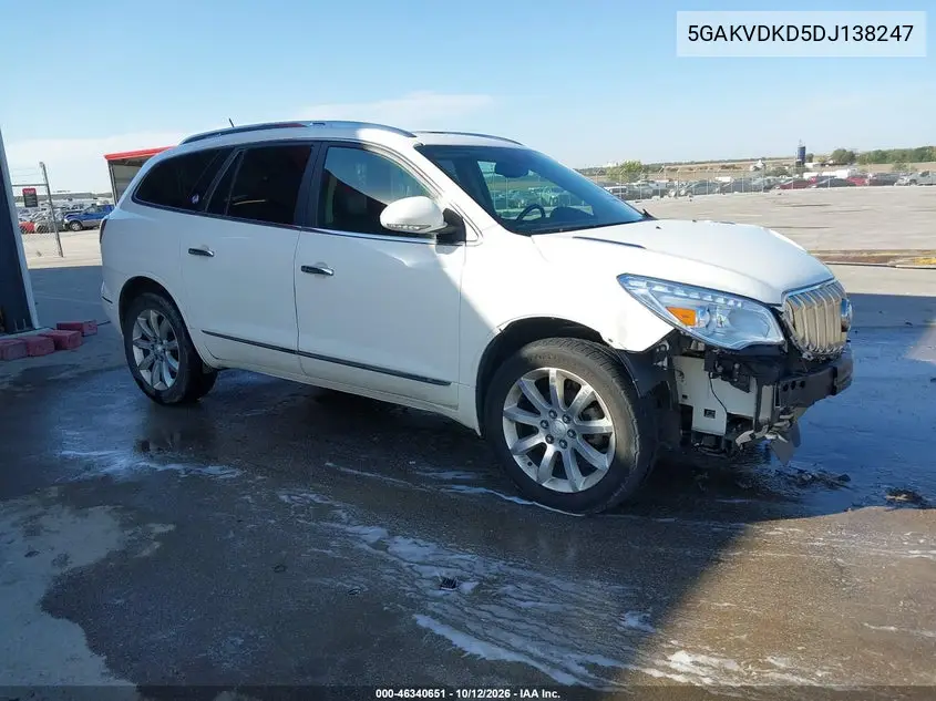 BUICK ENCLAVE 2013, VIN 5GAKVDKD5DJ138247