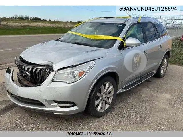 2014 BUICK ENCLAVE VIN 5GAKVCKD4EJ125694 — фото 2