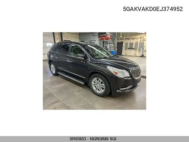 BUICK ENCLAVE 2014, VIN 5GAKVAKD0EJ374952