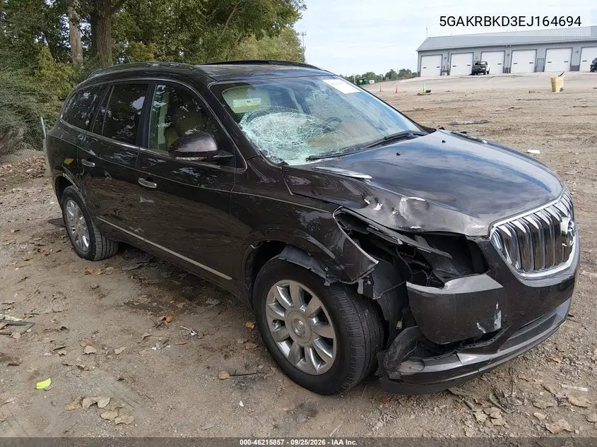 BUICK ENCLAVE 2014, VIN 5GAKRBKD3EJ164694