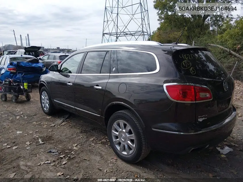2014 BUICK ENCLAVE VIN 5GAKRBKD3EJ164694 — фото 3