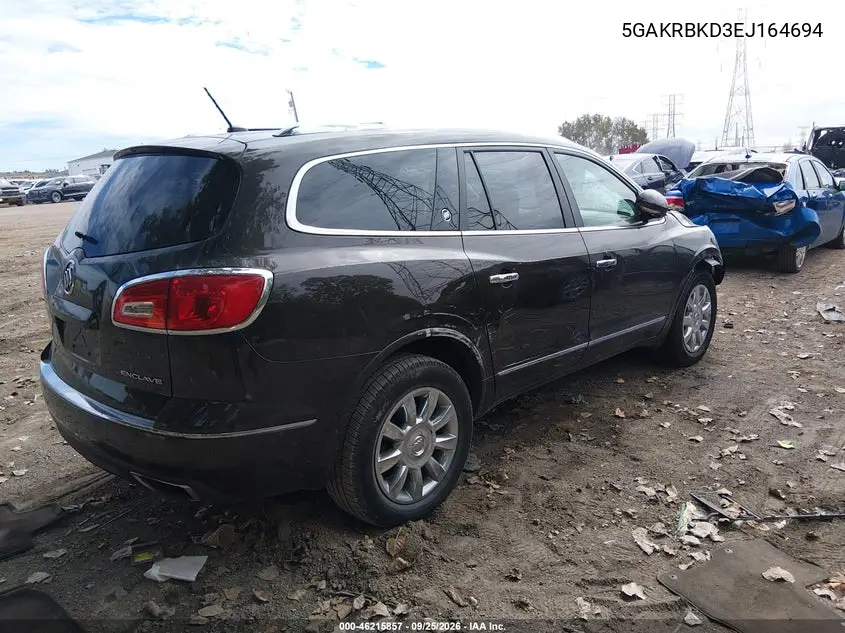 2014 BUICK ENCLAVE VIN 5GAKRBKD3EJ164694 — фото 4
