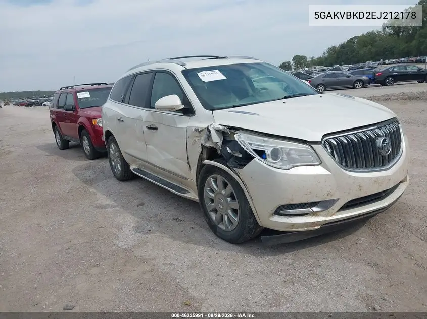 BUICK ENCLAVE 2014, VIN 5GAKVBKD2EJ212178