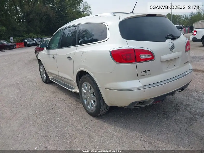 2014 BUICK ENCLAVE VIN 5GAKVBKD2EJ212178 — фото 3
