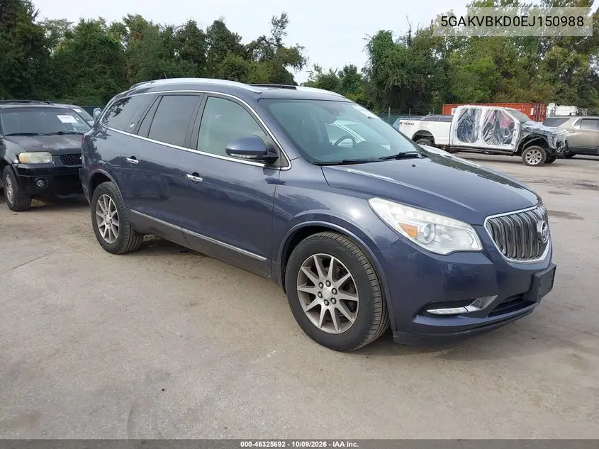 BUICK ENCLAVE 2014, VIN 5GAKVBKD0EJ150988