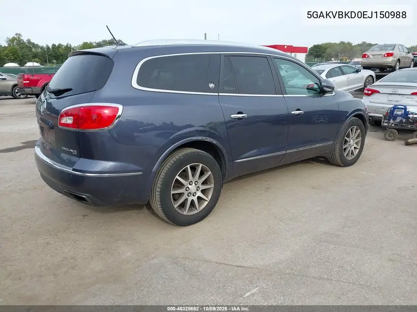 2014 BUICK ENCLAVE VIN 5GAKVBKD0EJ150988 — фото 4