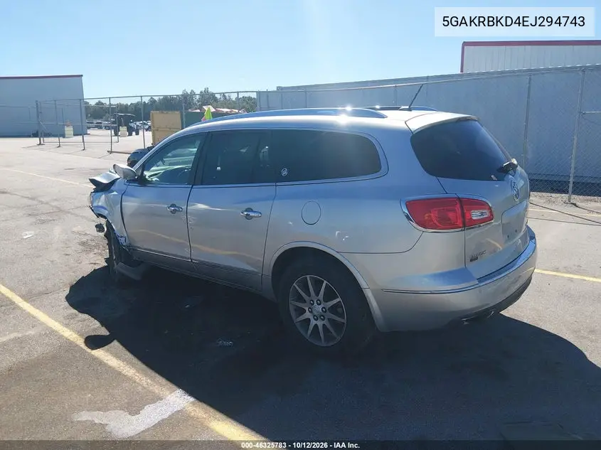 2014 BUICK ENCLAVE VIN 5GAKRBKD4EJ294743 — фото 3