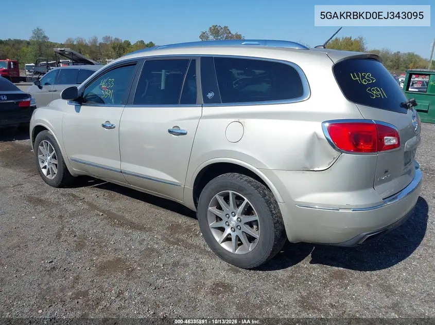2014 BUICK ENCLAVE VIN 5GAKRBKD0EJ343095 — фото 3