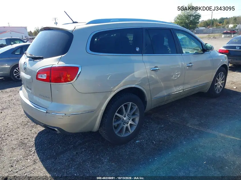 2014 BUICK ENCLAVE VIN 5GAKRBKD0EJ343095 — фото 4