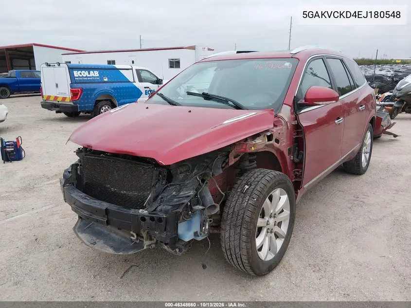 2014 BUICK ENCLAVE VIN 5GAKVCKD4EJ180548 — фото 2