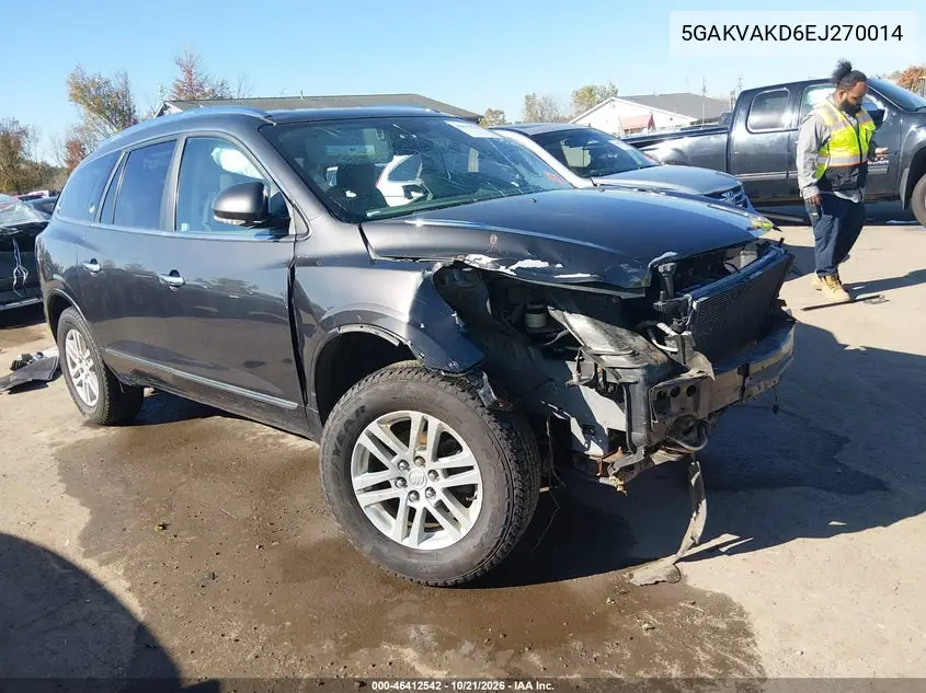 BUICK ENCLAVE 2014, VIN 5GAKVAKD6EJ270014