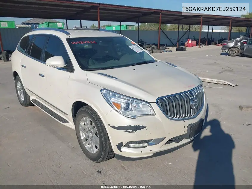 BUICK ENCLAVE 2014, VIN 5GAKRAKD7EJ259124