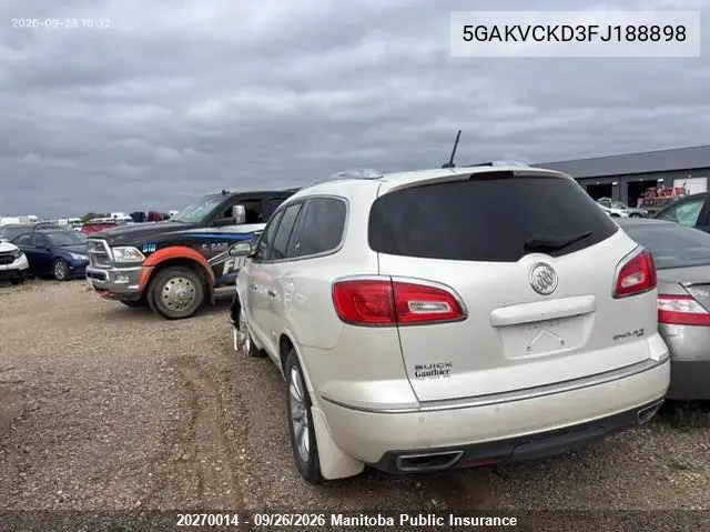 2015 BUICK ENCLAVE VIN 5GAKVCKD3FJ188898 — фото 4