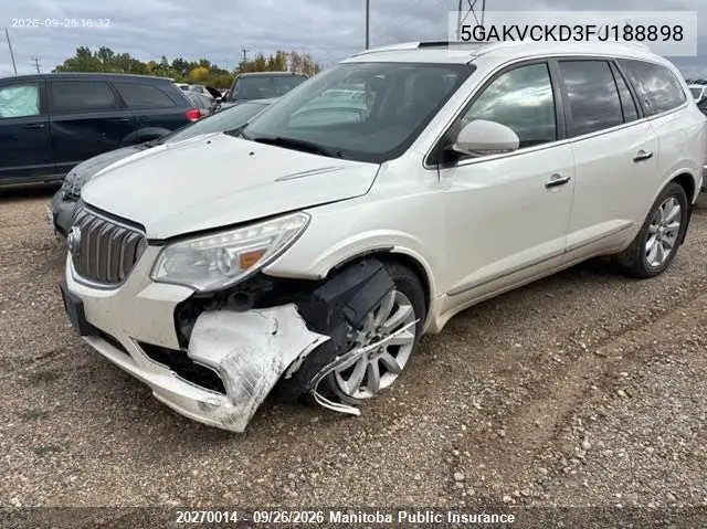 2015 BUICK ENCLAVE VIN 5GAKVCKD3FJ188898 — фото 6