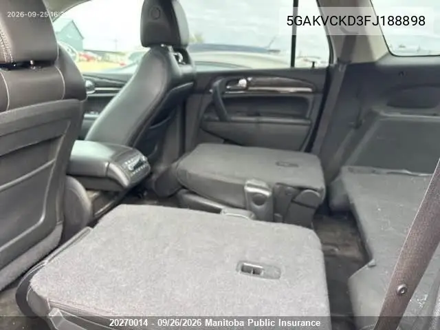 2015 BUICK ENCLAVE VIN 5GAKVCKD3FJ188898 — фото 8