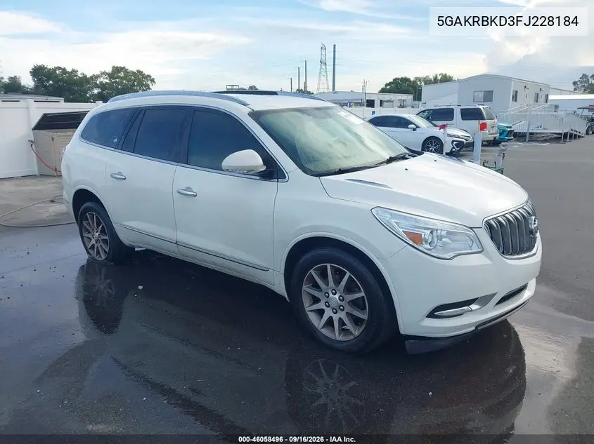 BUICK ENCLAVE 2015, VIN 5GAKRBKD3FJ228184