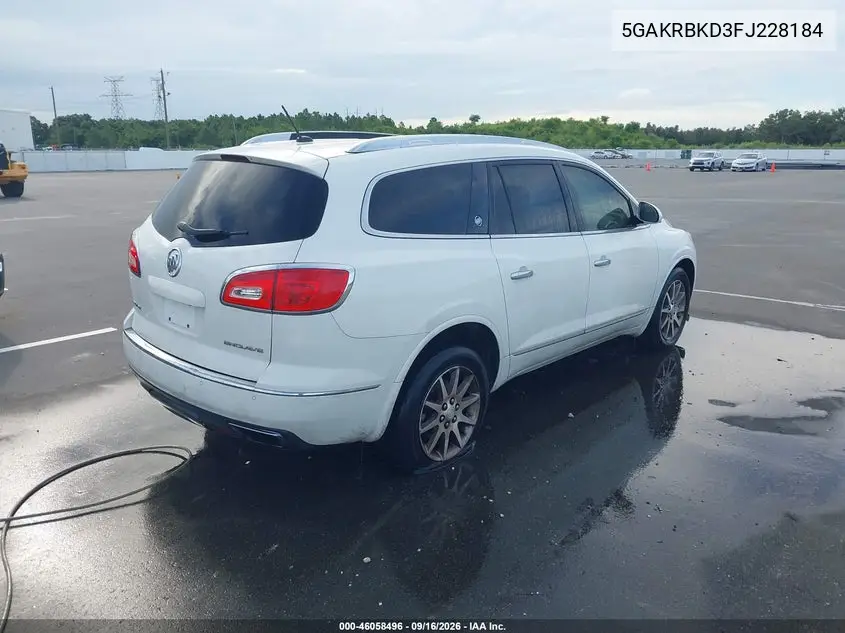 2015 BUICK ENCLAVE VIN 5GAKRBKD3FJ228184 — фото 4
