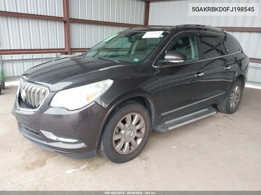 2015 BUICK ENCLAVE VIN 5GAKRBKD0FJ198545 — фото 2