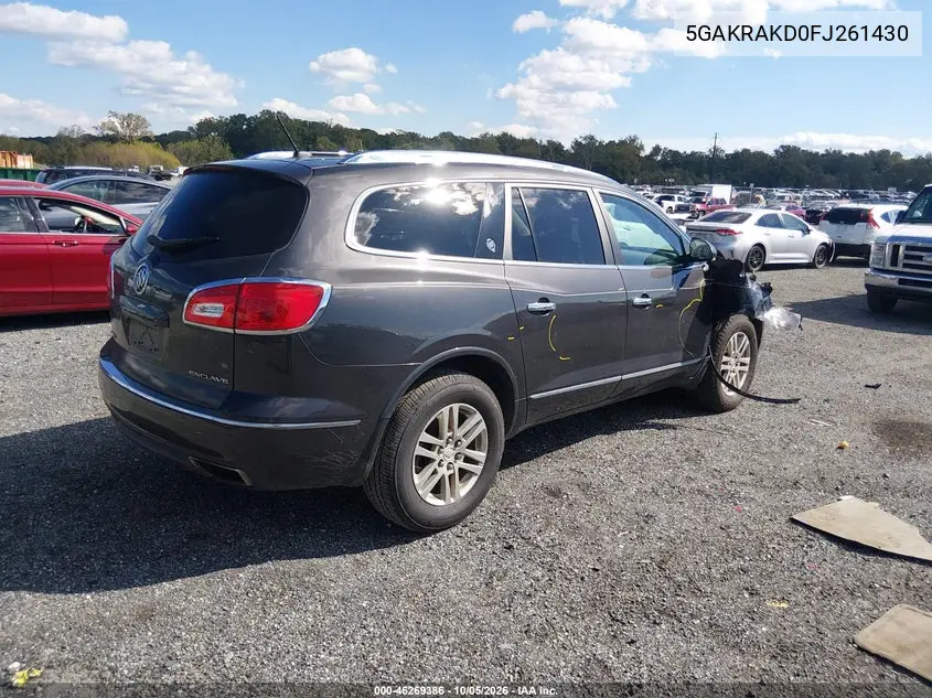 2015 BUICK ENCLAVE VIN 5GAKRAKD0FJ261430 — фото 4