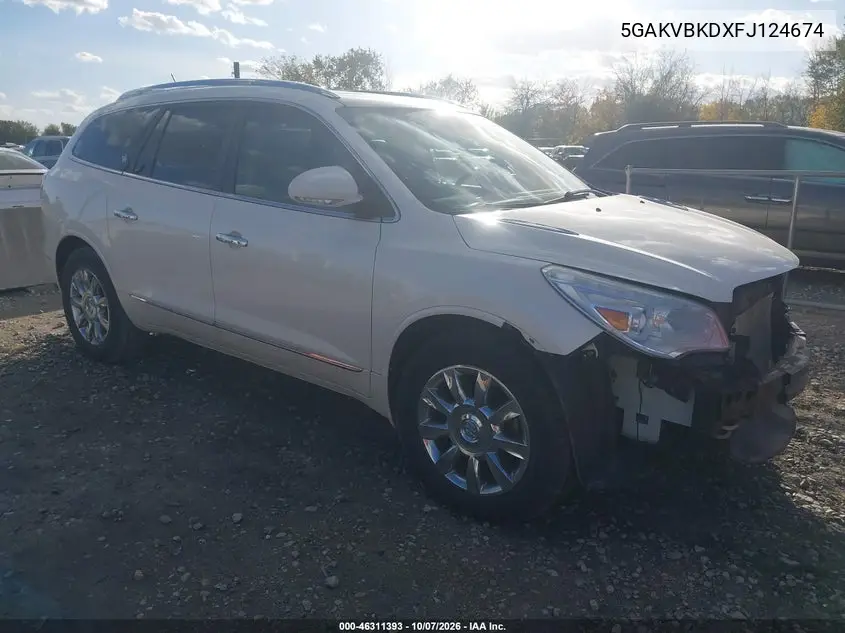BUICK ENCLAVE 2015, VIN 5GAKVBKDXFJ124674