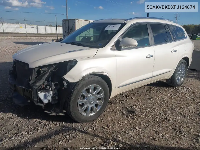 2015 BUICK ENCLAVE VIN 5GAKVBKDXFJ124674 — фото 2