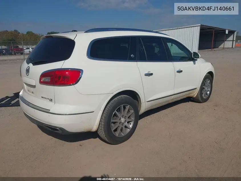 2015 BUICK ENCLAVE VIN 5GAKVBKD4FJ140661 — фото 4