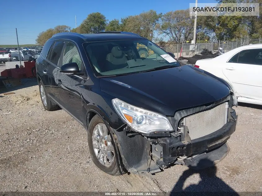 BUICK ENCLAVE 2015, VIN 5GAKVCKD1FJ193081