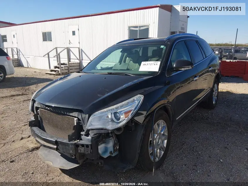 2015 BUICK ENCLAVE VIN 5GAKVCKD1FJ193081 — фото 2