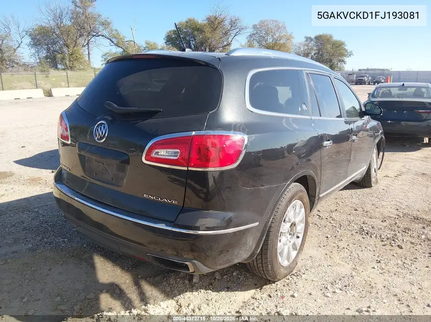2015 BUICK ENCLAVE VIN 5GAKVCKD1FJ193081 — фото 4