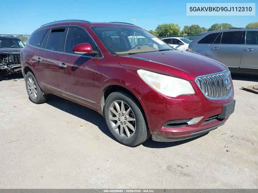 BUICK ENCLAVE 2016, VIN 5GAKVBKD9GJ112310