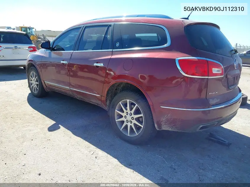 2016 BUICK ENCLAVE VIN 5GAKVBKD9GJ112310 — фото 3
