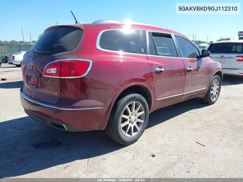 2016 BUICK ENCLAVE VIN 5GAKVBKD9GJ112310 — фото 4