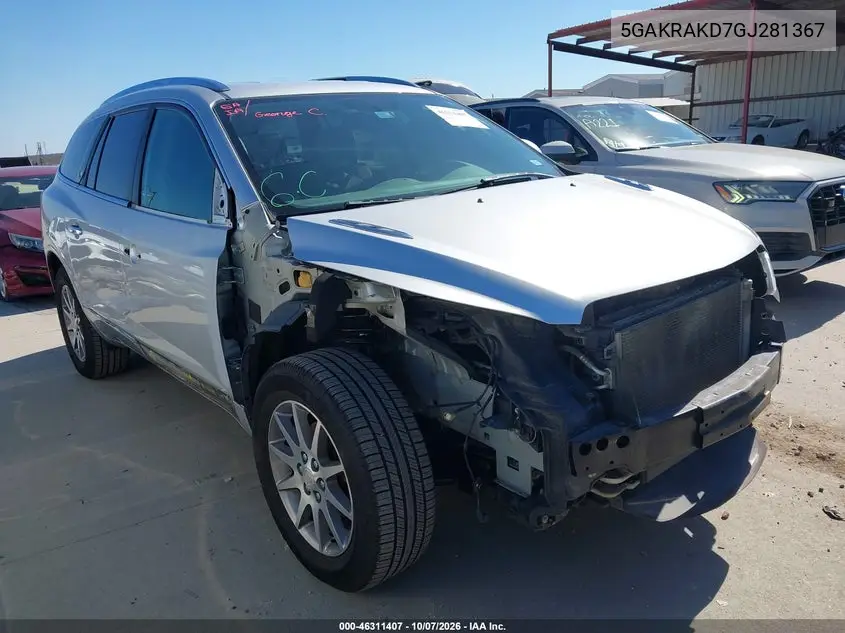 BUICK ENCLAVE 2016, VIN 5GAKRAKD7GJ281367