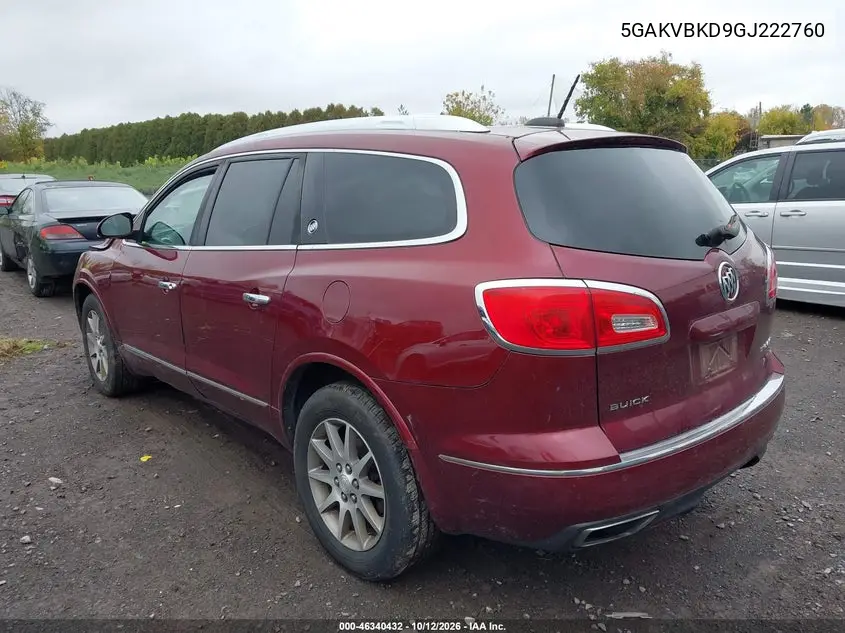 2016 BUICK ENCLAVE VIN 5GAKVBKD9GJ222760 — фото 3