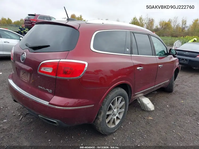 2016 BUICK ENCLAVE VIN 5GAKVBKD9GJ222760 — фото 4