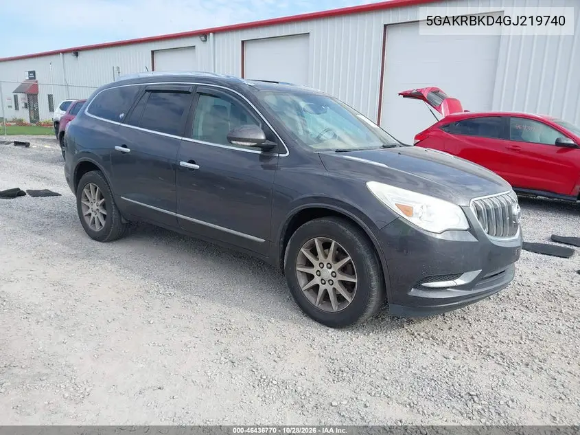 BUICK ENCLAVE 2016, VIN 5GAKRBKD4GJ219740