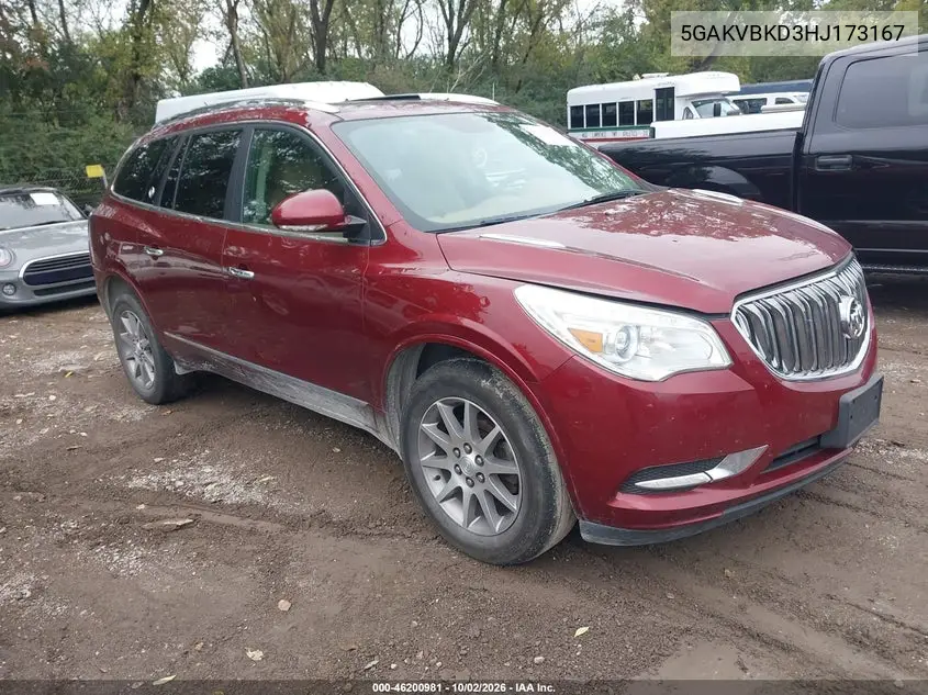 BUICK ENCLAVE 2017, VIN 5GAKVBKD3HJ173167