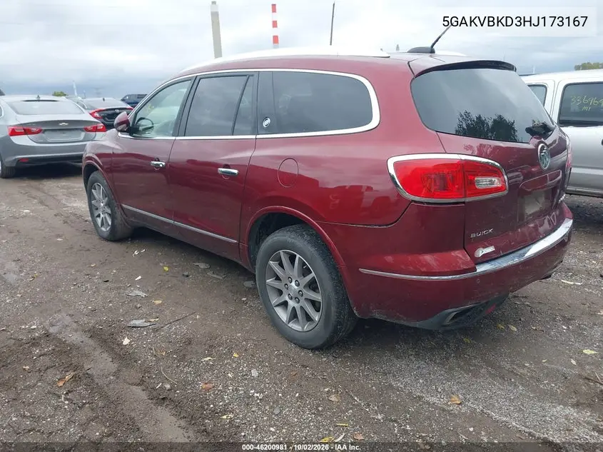 2017 BUICK ENCLAVE VIN 5GAKVBKD3HJ173167 — фото 3
