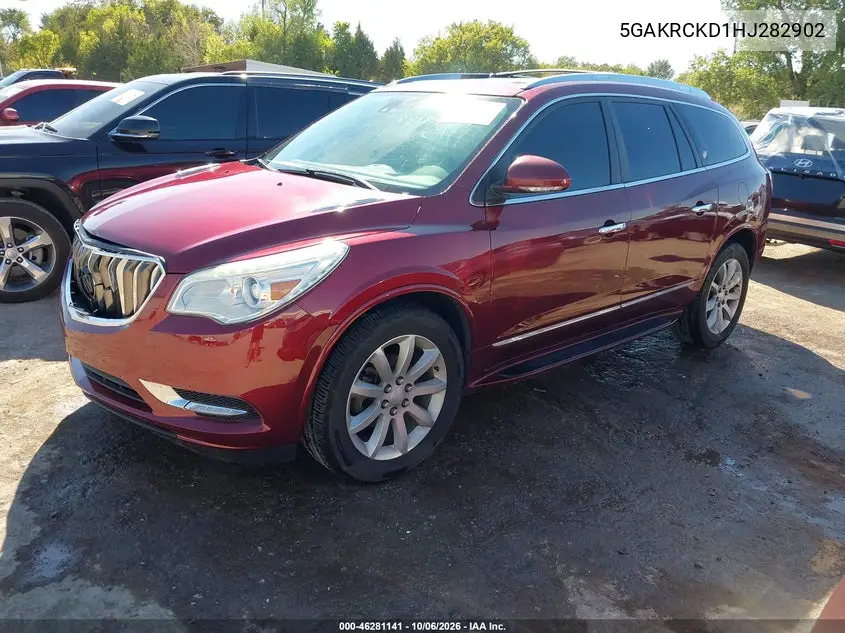 2017 BUICK ENCLAVE VIN 5GAKRCKD1HJ282902 — фото 2