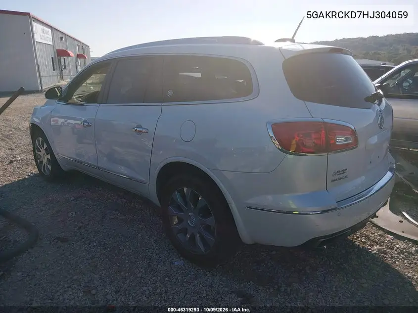 2017 BUICK ENCLAVE VIN 5GAKRCKD7HJ304059 — фото 3