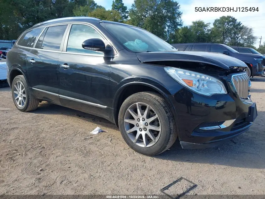 BUICK ENCLAVE 2017, VIN 5GAKRBKD3HJ125494