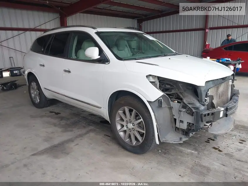 BUICK ENCLAVE 2017, VIN 5GAKRBKD7HJ126017
