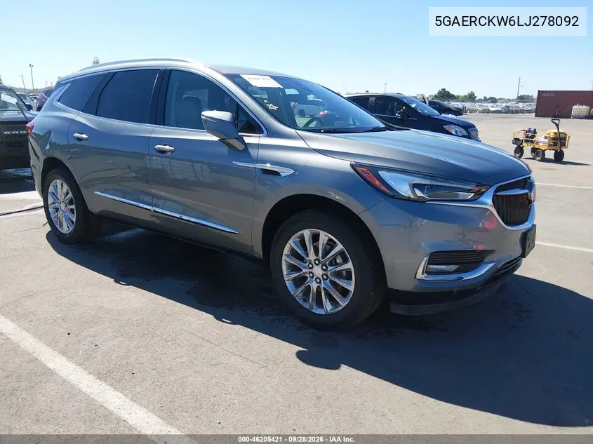 BUICK ENCLAVE 2020, VIN 5GAERCKW6LJ278092