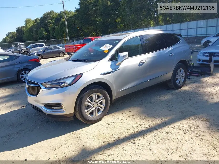 2021 BUICK ENCLAVE VIN 5GAERBKW4MJ212135 — фото 2