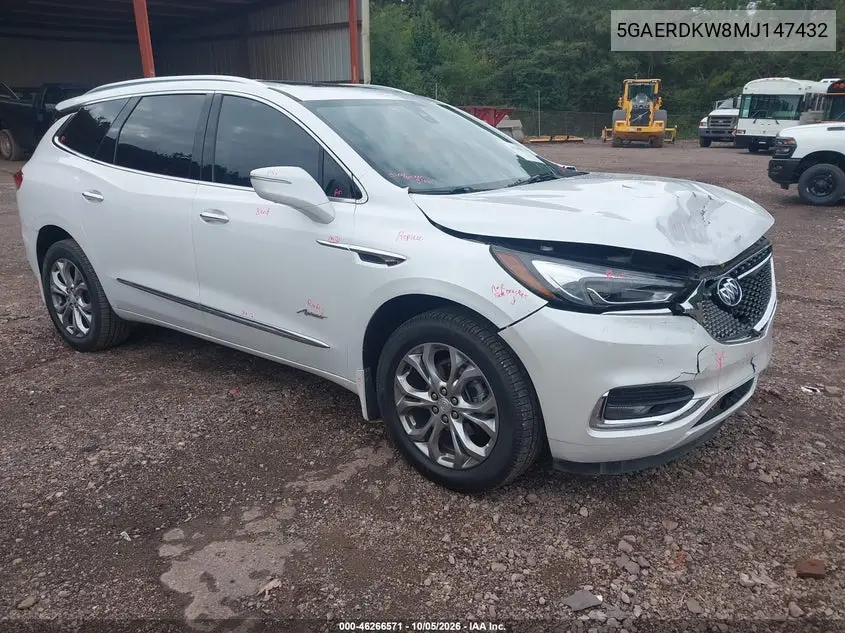 BUICK ENCLAVE 2021, VIN 5GAERDKW8MJ147432